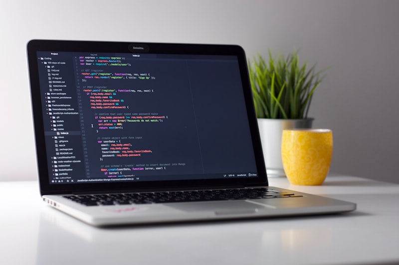 Developer working in a code editor with an AI assistant sidebar open