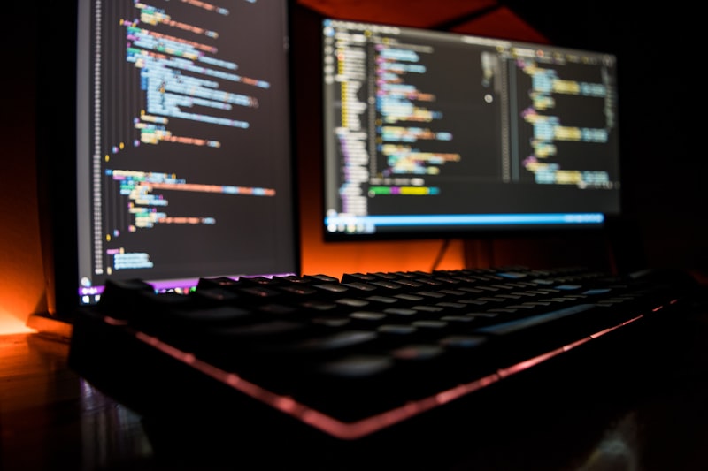 Developer examining code across multiple files in an IDE