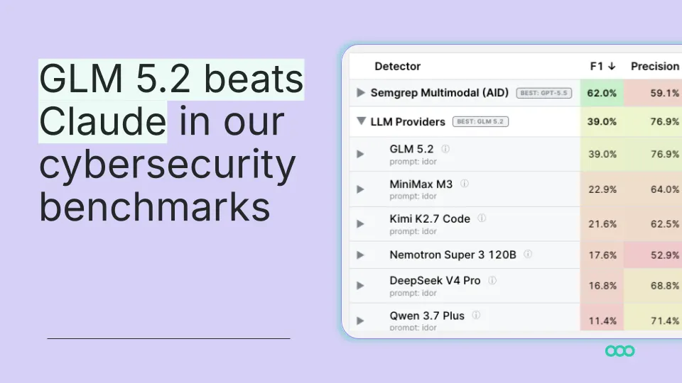 GLM 5.2 outperforms Claude on cybersecurity benchmarks. New contender reshapes code security comparisons.
