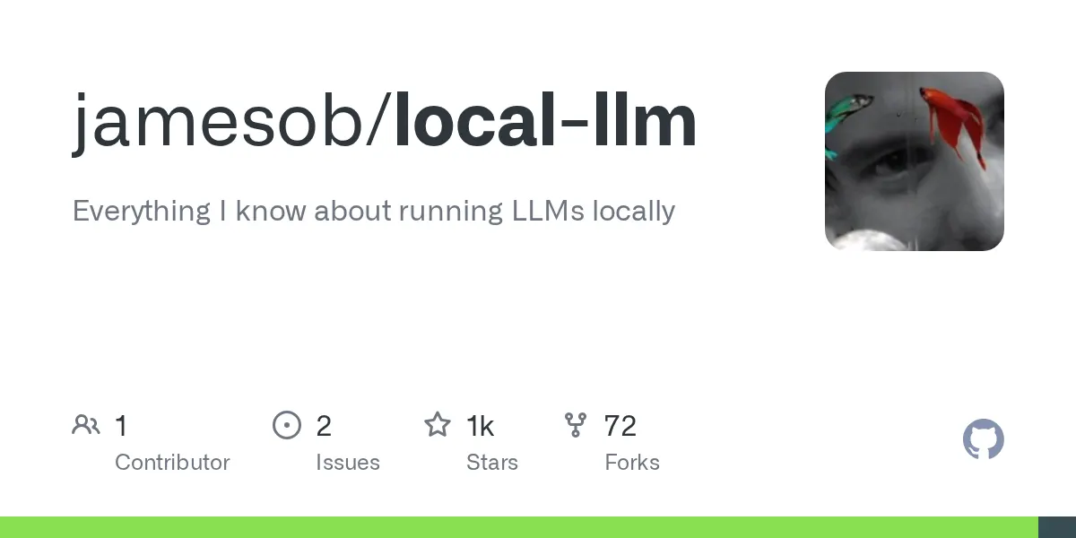 Run state-of-the-art LLMs locally. Jamesob's guide eliminates cloud dependency.